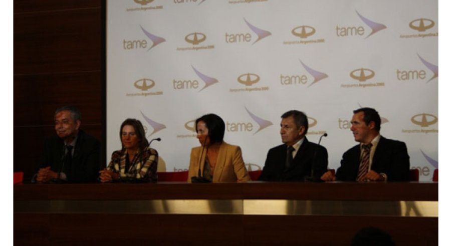 TAME arribó a Ezeiza con su vuelo inaugural