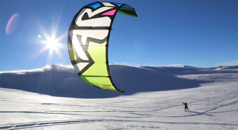 Snowkite en Caviahue
